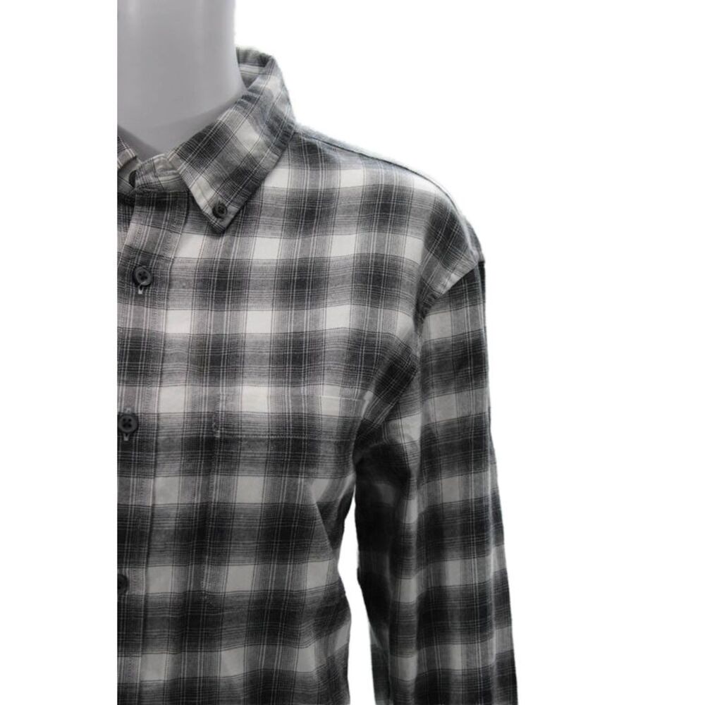 Club Monaco Mens Black Collared Long Sleeve Button-Down Cotton Shirt Size M - Picture 2 of 7
